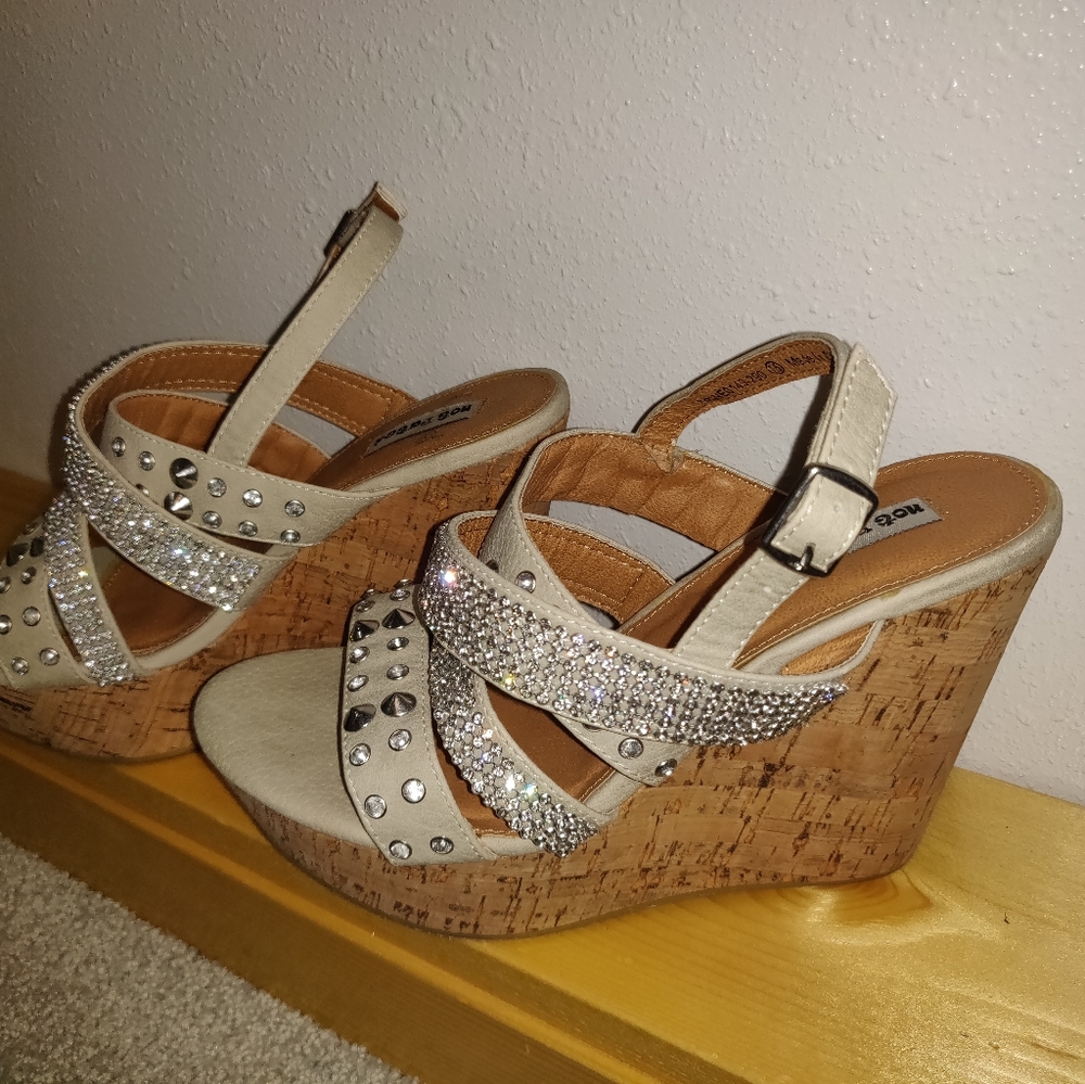 Dazzle Sparkle Platform Wedge Sandals